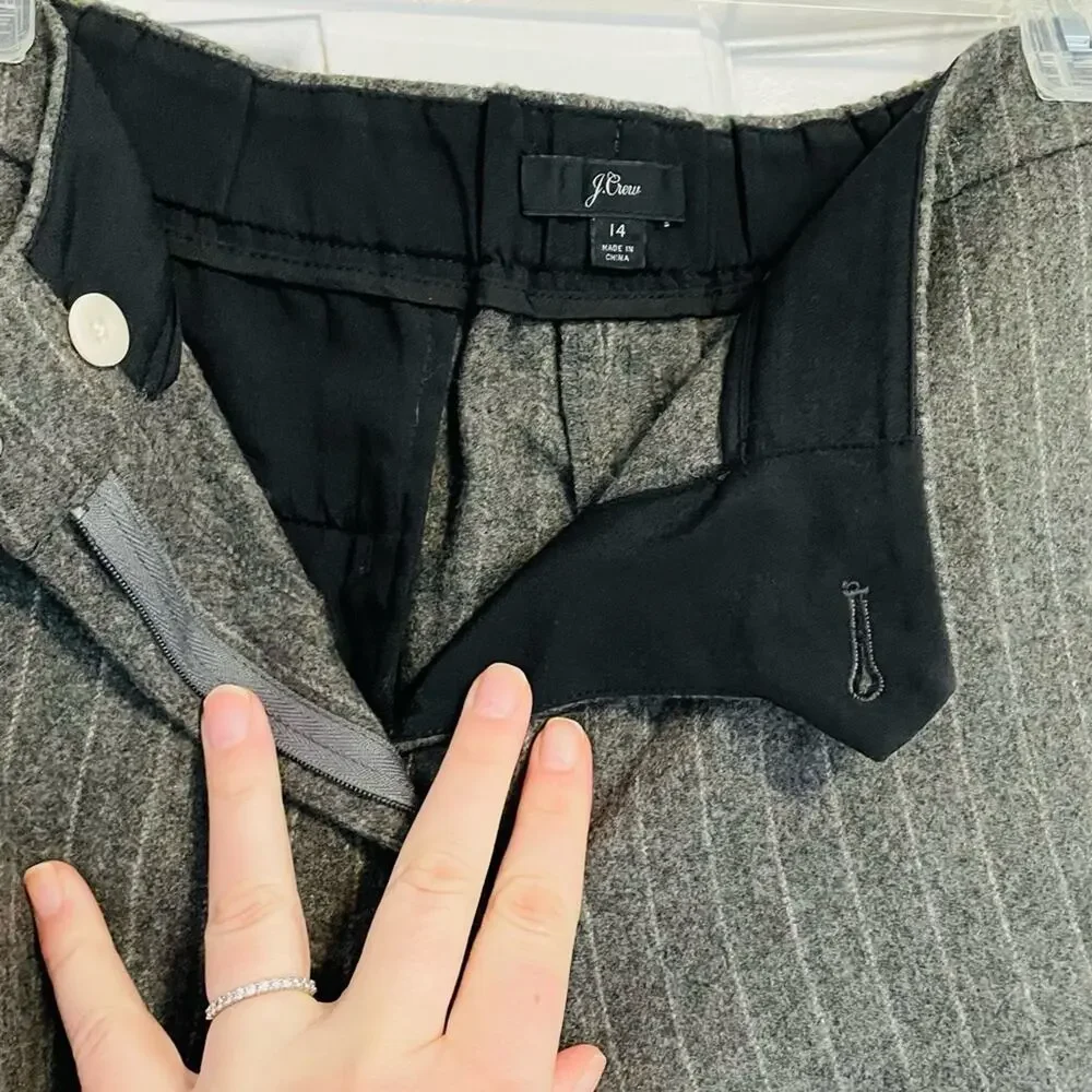 J. Crew grey striped